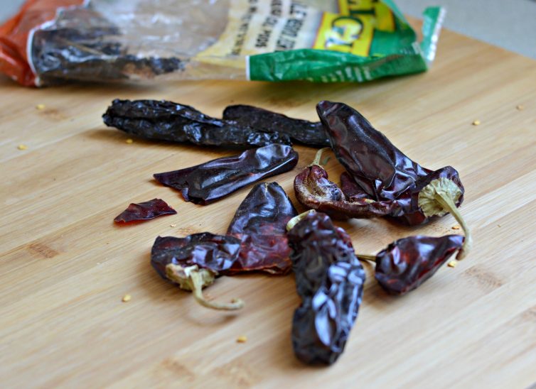 dried chiles ready to cook
