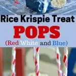 These rice krispie treat pops are perfect for Memorial Day or Independence Day! You can really decorate them however you want depending on what time of year it is, or leave them un-decorated! Either way, they are delicious!