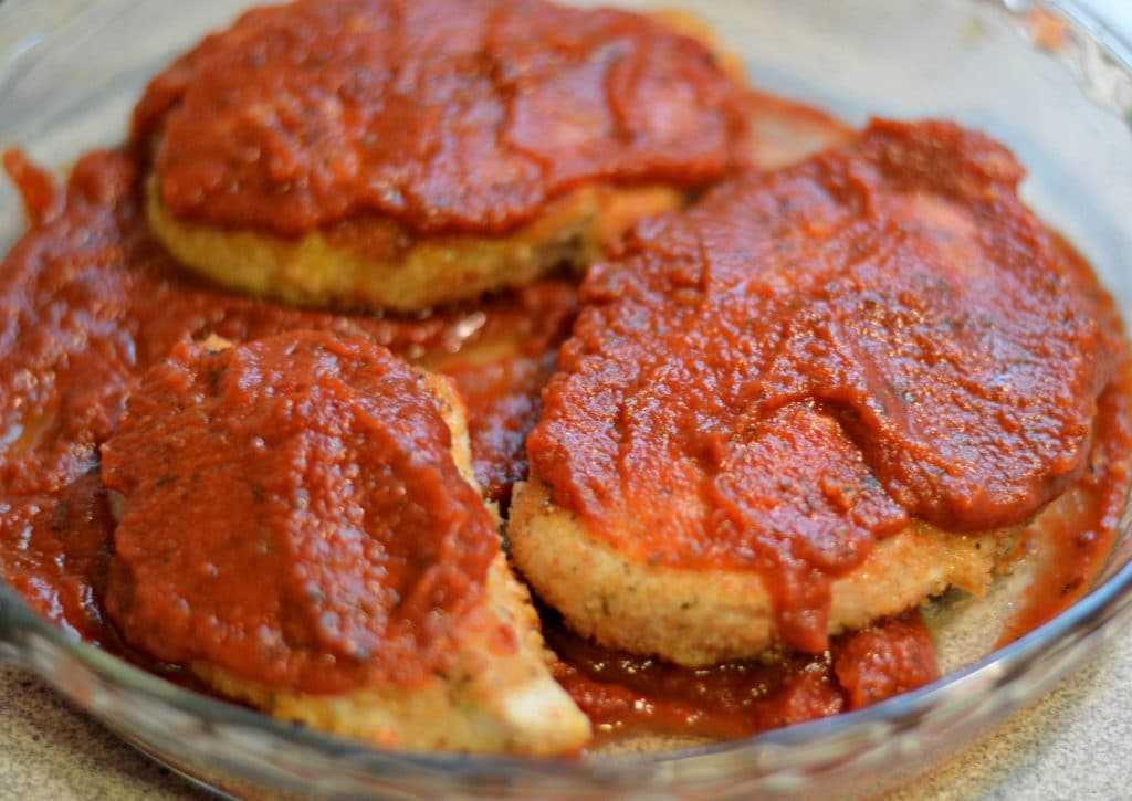 This three cheese Chicken Parmesan is sure to be a hit with everyone that tries it. It has three different types of cheeses with delicious pasta sauce makes for an amazing meal to enjoy with your family any night of the week! 