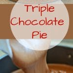 This triple chocolate pie has three creamy and delicious layers - dark chocolate, semi-sweet chocolate, and white chocolate. It is pretty easy to make, and is absolutely delicious!
