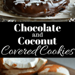 These Chocolate and Coconut Covered Cookies are so simple to make and are perfect for after school snacks and more!