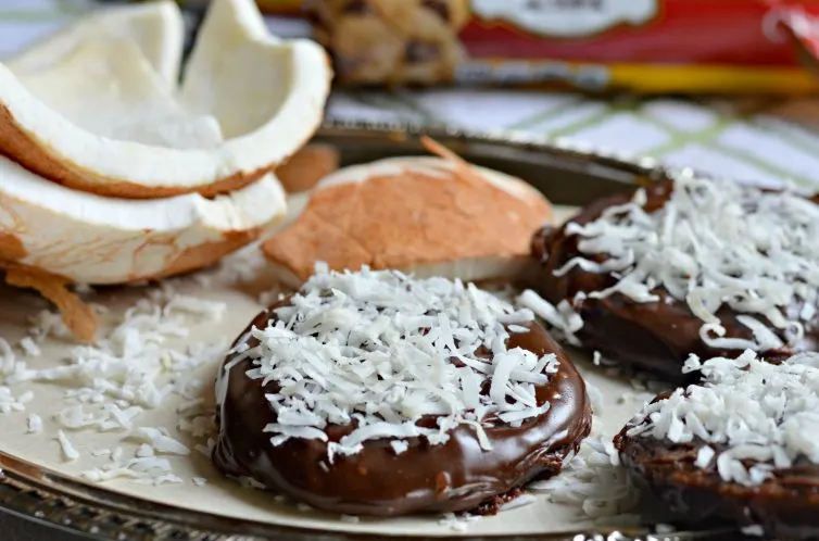 Chocolate and Coconut covered cookie 1