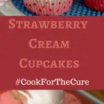 These Strawberry Cream Cupcakes are delicious and easy to make. Don't forget to make your own cupcakes and use the hashtags #10000cupcakes #donate and #cookforthecure so that KitchenAid will donate $1.00 towards finding a cure for Breast Cancer