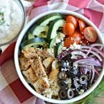 Greek Salad Bowl with Tzatziki Dressing