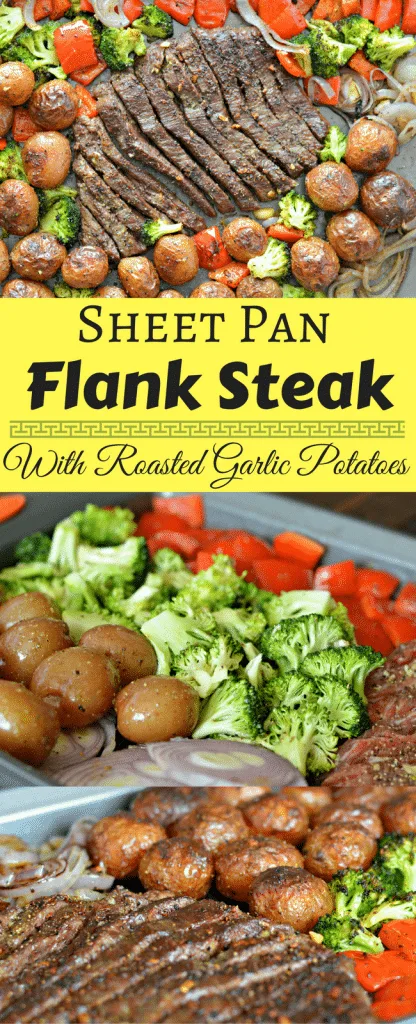This Sheet Pan Flank Steak with Garlic Roasted Potatoes is a perfect option if you are in a hurry and don't want to clean up a big mess. Check it out today. 