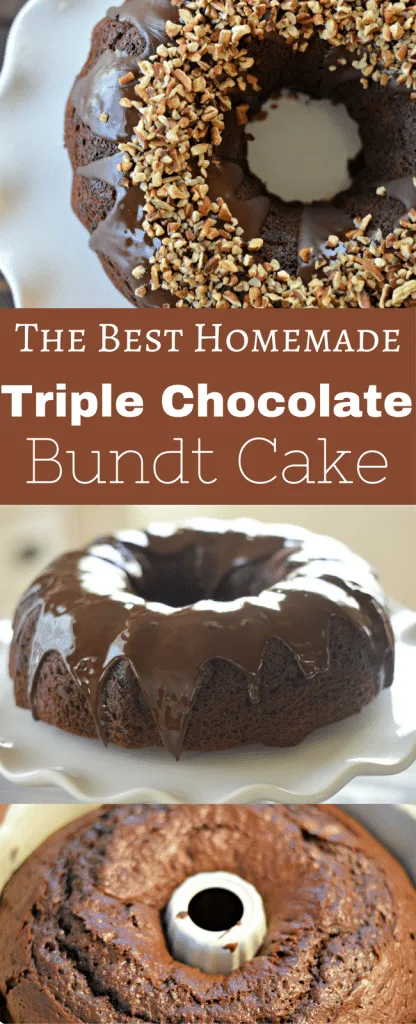 You are going to love this homemade triple chocolate bundt cake - it is easy to make and the taste is beyond description! 