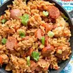 This 30 Minute Jambalaya Recipe has just the right amount of heat and is perfect for feeding a large crowd!