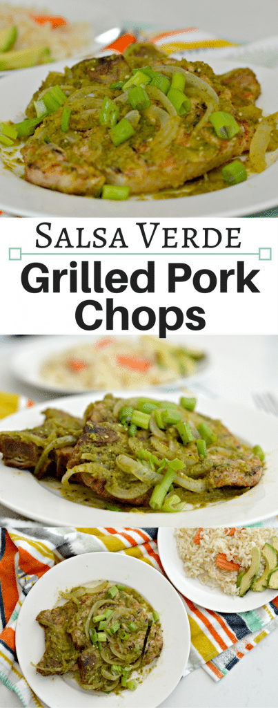 Salsa Verde Grilled Pork Chops combines amazing flavor with a hint of spice for a delicious meal for any occasion. 