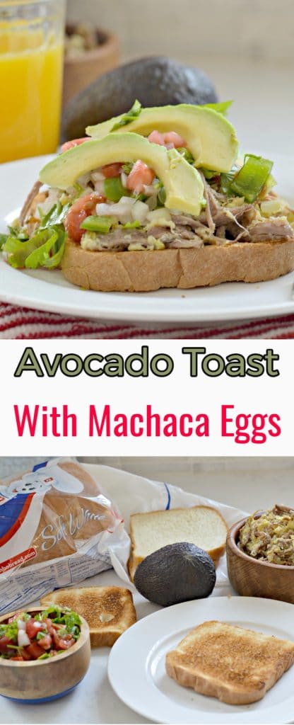 Avocado Toast with Machaca Eggs and Pico de Gallo is a perfect way to use delicious Avocados From Mexico.