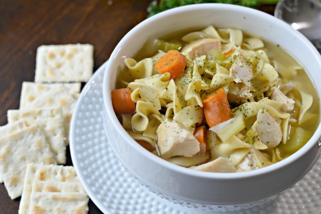 Slow Cooker Chicken Noodle Soup is the perfect recipe for the fall when cold season starts rolling in. 