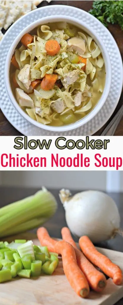 Slow Cooker Chicken Noodle Soup is the perfect recipe for the fall when cold season starts rolling in. #SignatureCare AD