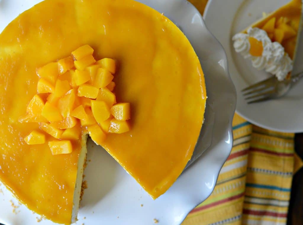No-Bake Mango Cheesecake, made with fresh, delicious mangoes, is a perfect dessert to share with family and friends this holiday season.