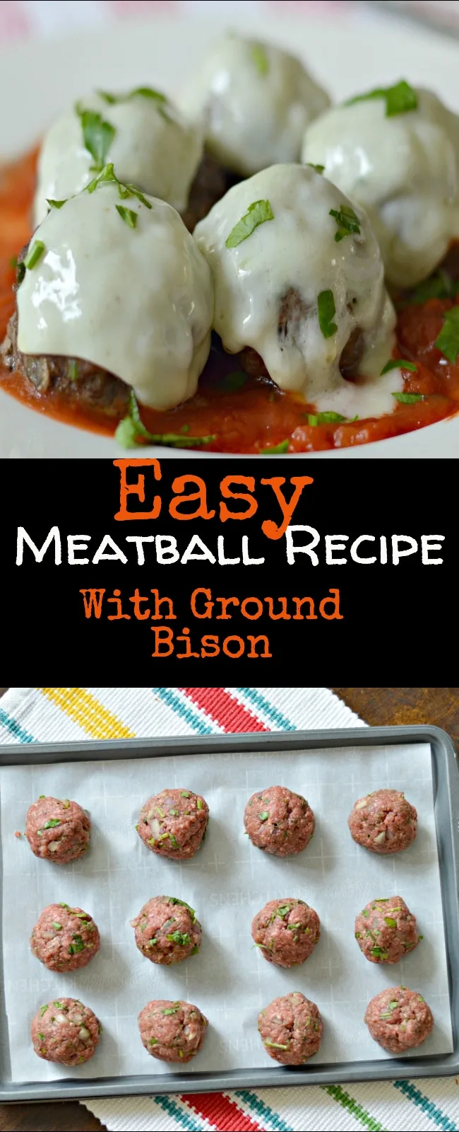 This easy meatball recipe is made with lean bison meat, and seasoned perfectly for a delicious, flavorful meal. 