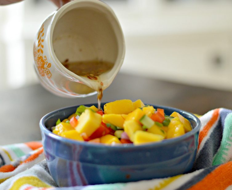 This fresh and easy mango and cucumber salsa, with fresh mango, cucumber, and more, will hit all the spots this summer.