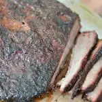 This Smoked Brisket Recipe will have everyone licking their fingers and asking for more. The secret is in the delicious, homemade mop sauce and the slow cook on the Traeger wood pellet grill. 
