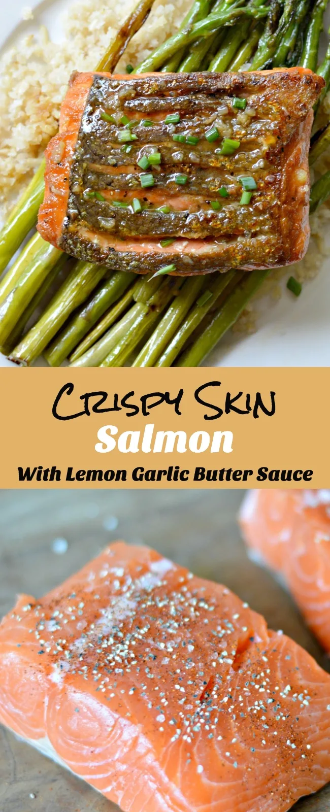 Keep reading to find out how to make a tasty crispy skin salmon with lemon garlic sauce using delicious Alaska king salmon #AskForAlaska