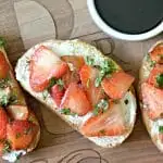 Find out how to make a fresh and delicious strawberry-basil bruschetta, finished off with an amazing honey-balsamic drizzle. 