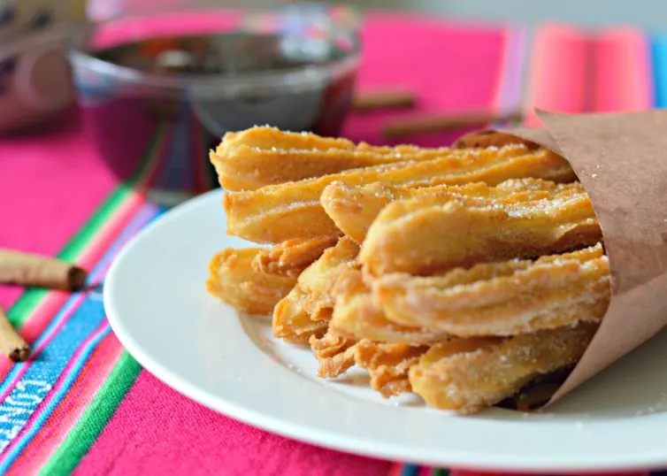 Churros cooked and ready to eat.