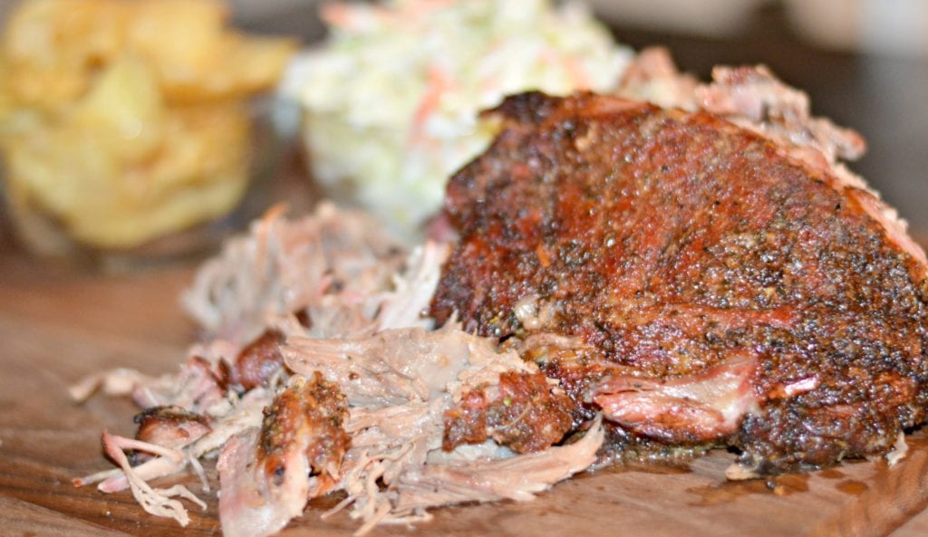 Smoked Pulled Pork with sides