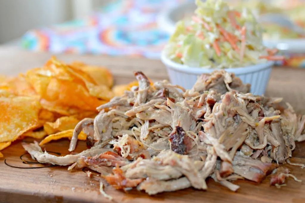smoked pulled pork with other sides