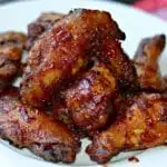 Smoked Chicken Wings on plate