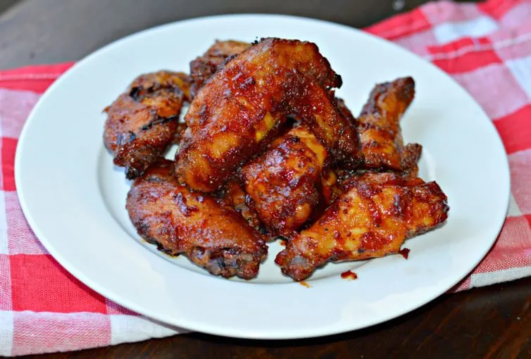 smoked chicken wings from a distance