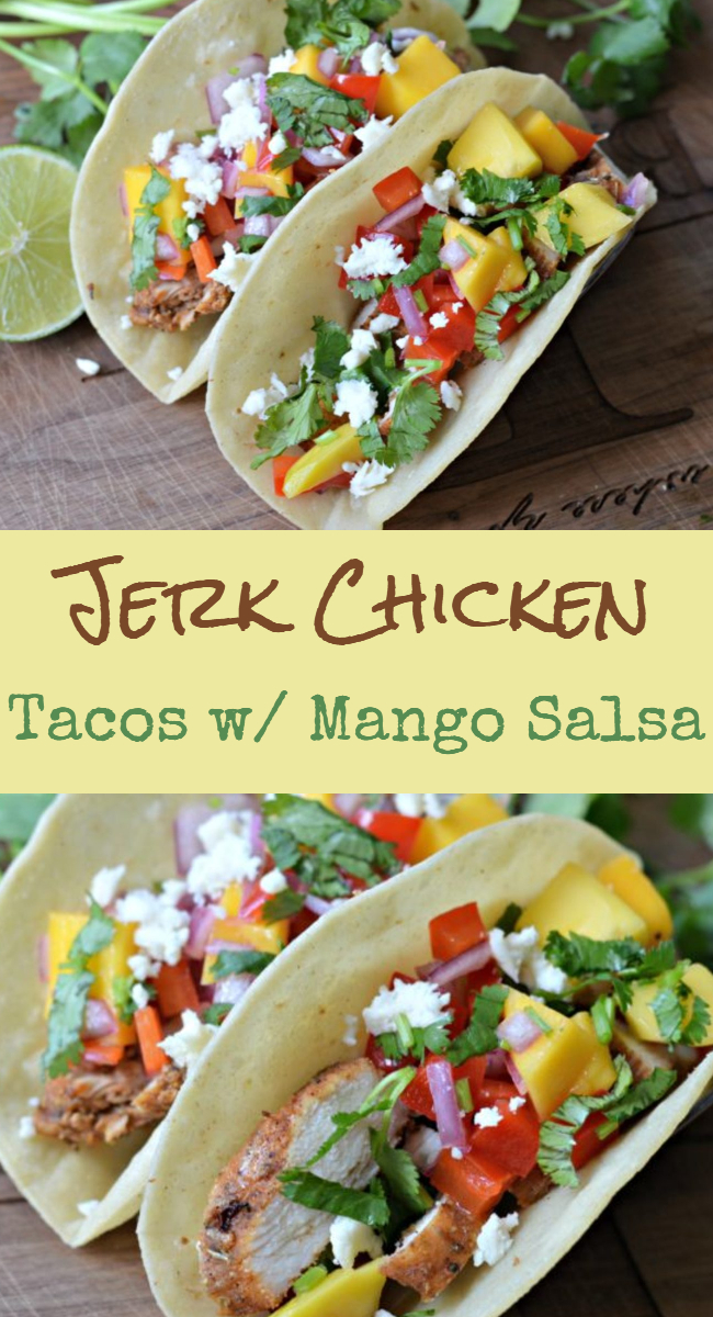 Learn how to make these delicious, fresh jerk chicken tacos, which are ideal for any time of year. The mango salsa makes them even more amazing and a must-try!