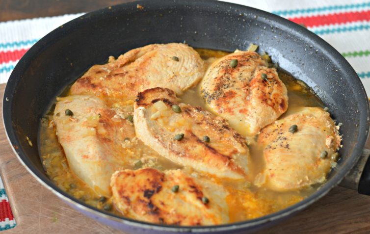 Chicken Piccata Process