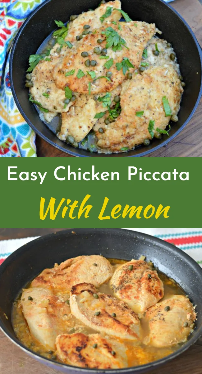 Learn how to make this delicious and easy lemon chicken piccata recipe. It is so flavorful and can be accompanied by a variety of delicious side dishes. 