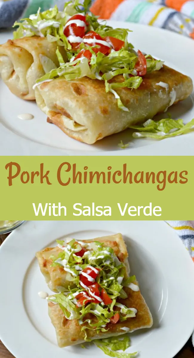 Learn how to make these delicious pork chimichangas with salsa verde for a tex-mex meal that all of your guests will fall in love with!