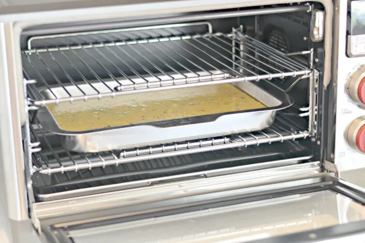jalapeno cornbread in the oven