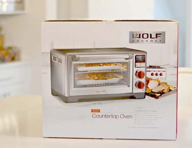 box showing wolf countertop oven