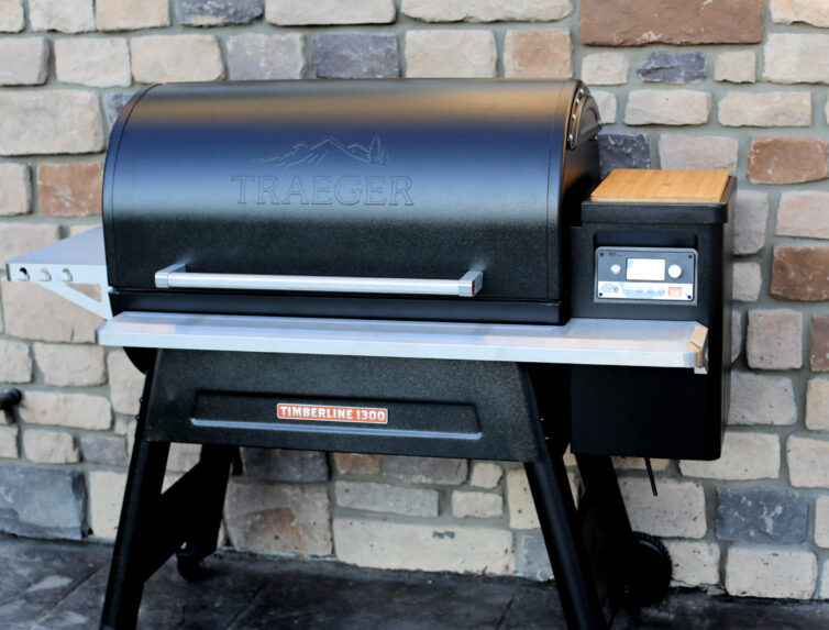 Traeger Timberline 1300 grill outside on the patio