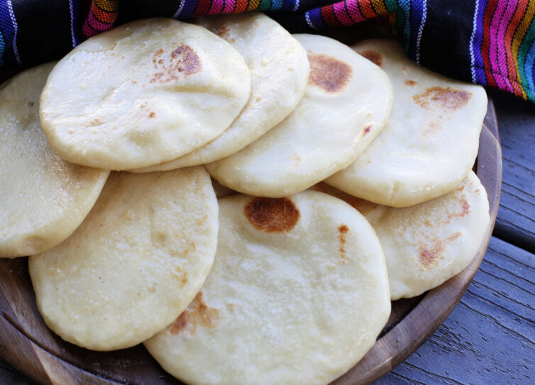 pieces of naan bread ready to serve