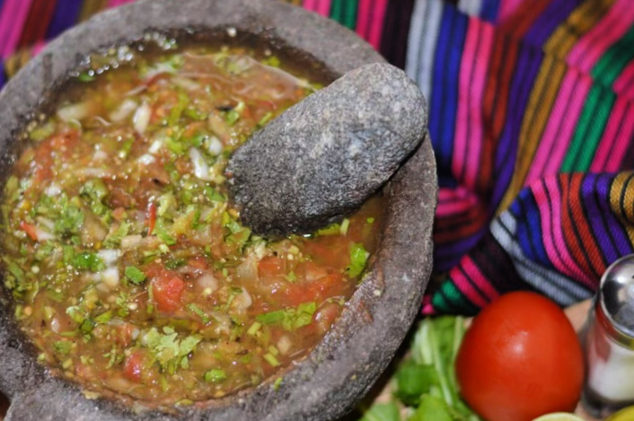 salsa de molcajete from a differnet angle